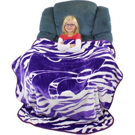 COLLEGE COVERS Collegecovers KSUTHSM Kansas State Wildcats Raschel Throw Blanket - 50 x 60 KSUTHSM